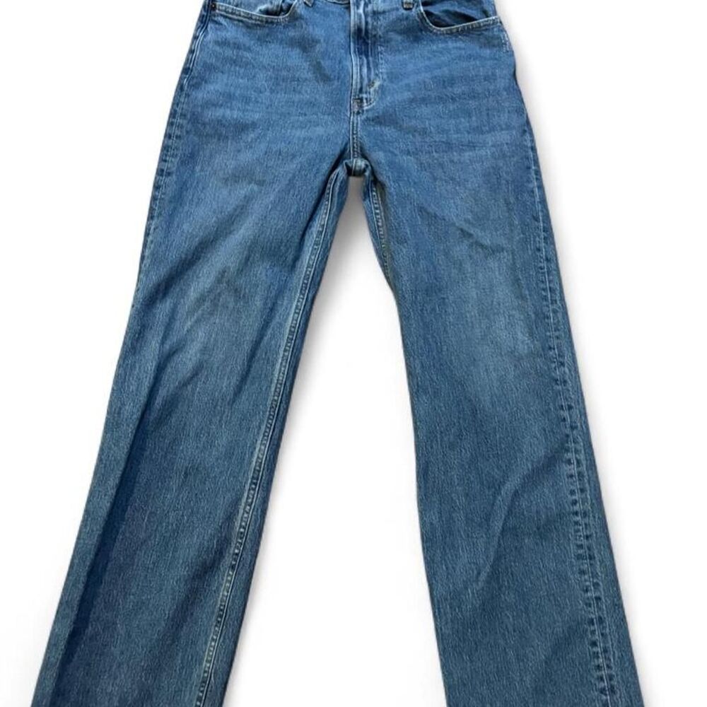 Abercrombie & Fitch 29/8L 90s Relaxed Jean High Rise Medium Wash Frayed Hem